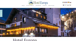 Desktop Screenshot of hoteleuropacampiglio.it